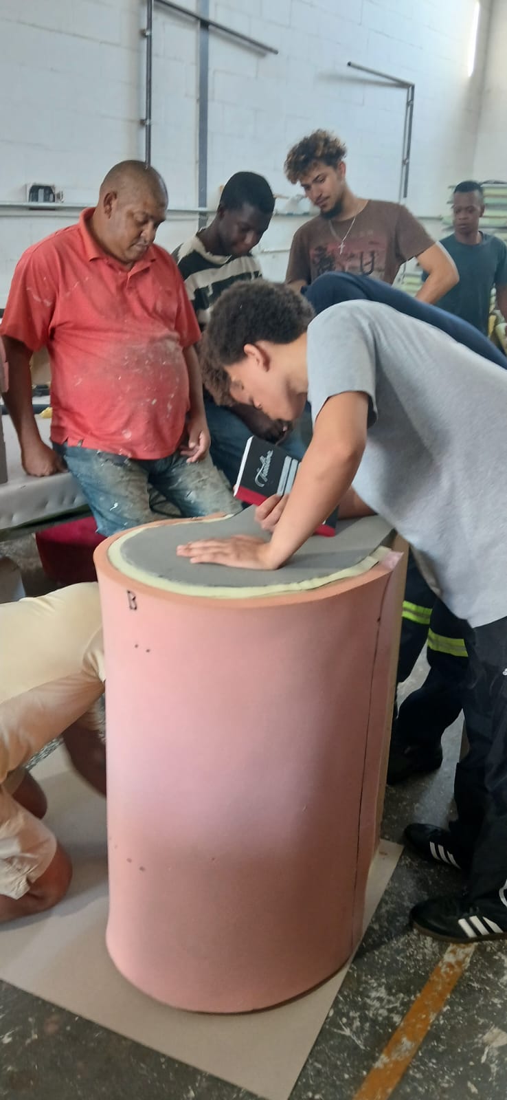 Team training on foam and frame construction
